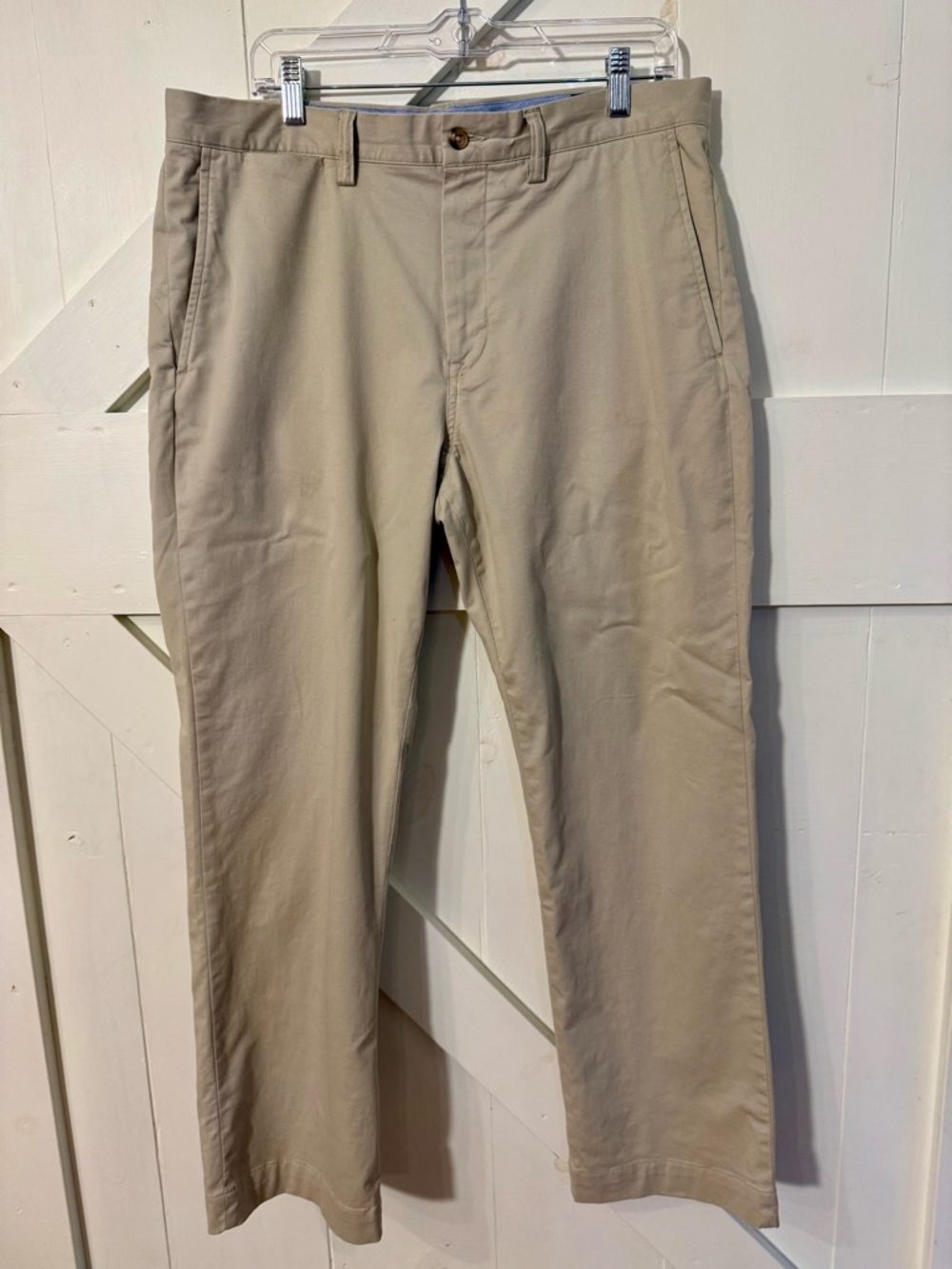Polo Ralph Lauren Men’s Stretch Classic Fit Chino Pants Khacki Tan 34x30 Flat